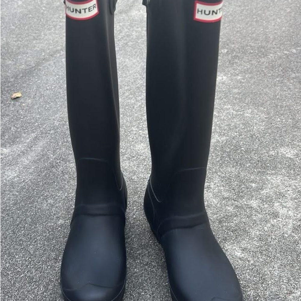 Hunter Classic Black Waterproof Boots worn once